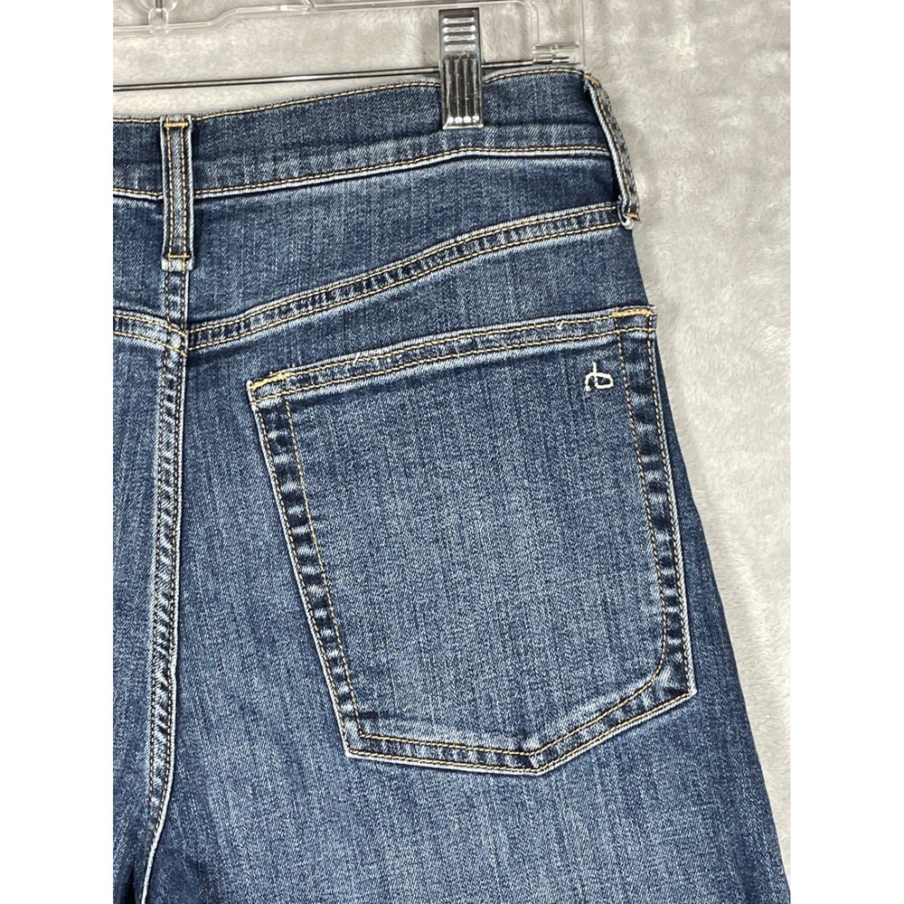 Rag & Bone Serena Full Length Wide Leg Jeans Bogart Blue RJ2725F1OBO Size 29 - Picture 5 of 10